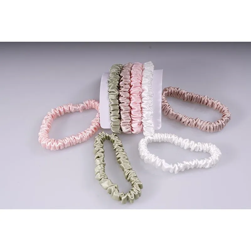 4 Pack Mini Silk Hair Ties - Mild - dropshipping