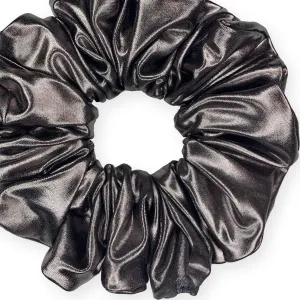 KING SIZE Metallic Scrunchies XXL Oversized Made in the USA Gunmetal