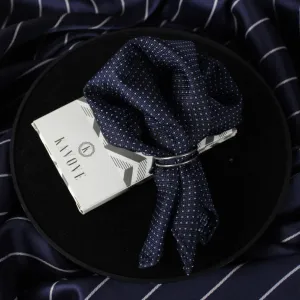 Kovove Graceful Blue Polka Dot Pocket Square For Men