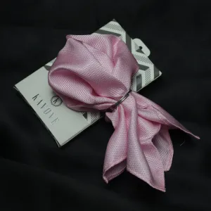 Kovove Pink Checkered Pocket Square For Men