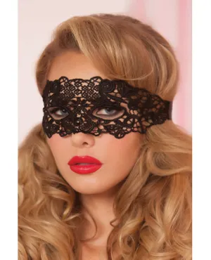 Lace Eye Mask W/satin Ribbon Ties