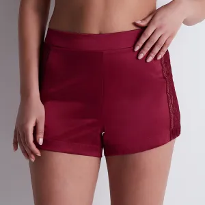 Midnight Whisper Shorts in Crimson