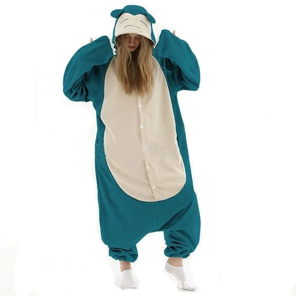 Pokemon Snorlax Animal Kigurumi Onesies Pajamas For Adult