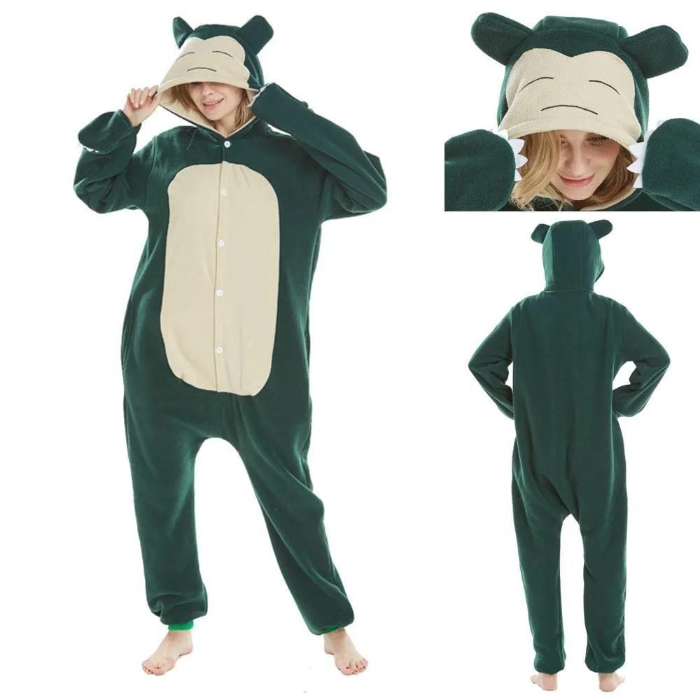 Pokemon Snorlax Animal Kigurumi Onesies Pajamas For Adult