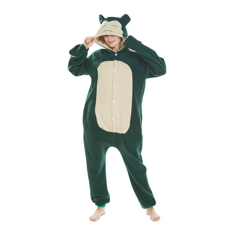 Pokemon Snorlax Animal Kigurumi Onesies Pajamas For Adult