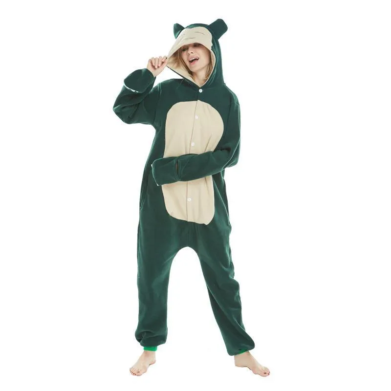 Pokemon Snorlax Animal Kigurumi Onesies Pajamas For Adult