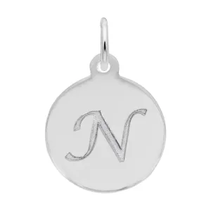 Rembrandt Charms - Script Initial Disc Charm-Letter N - 1896-014