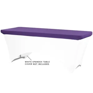 Spandex Table Topper/Cap 8 FT Rectangular - Purple