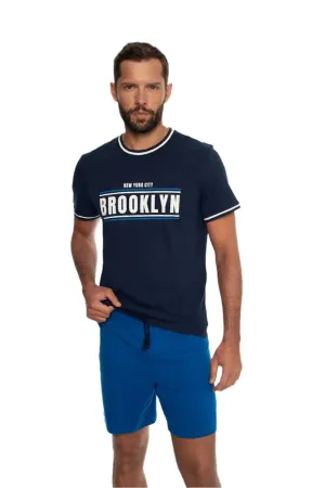 TEEK - Mens Brooklyn Shirt Shorts Pajamas Set